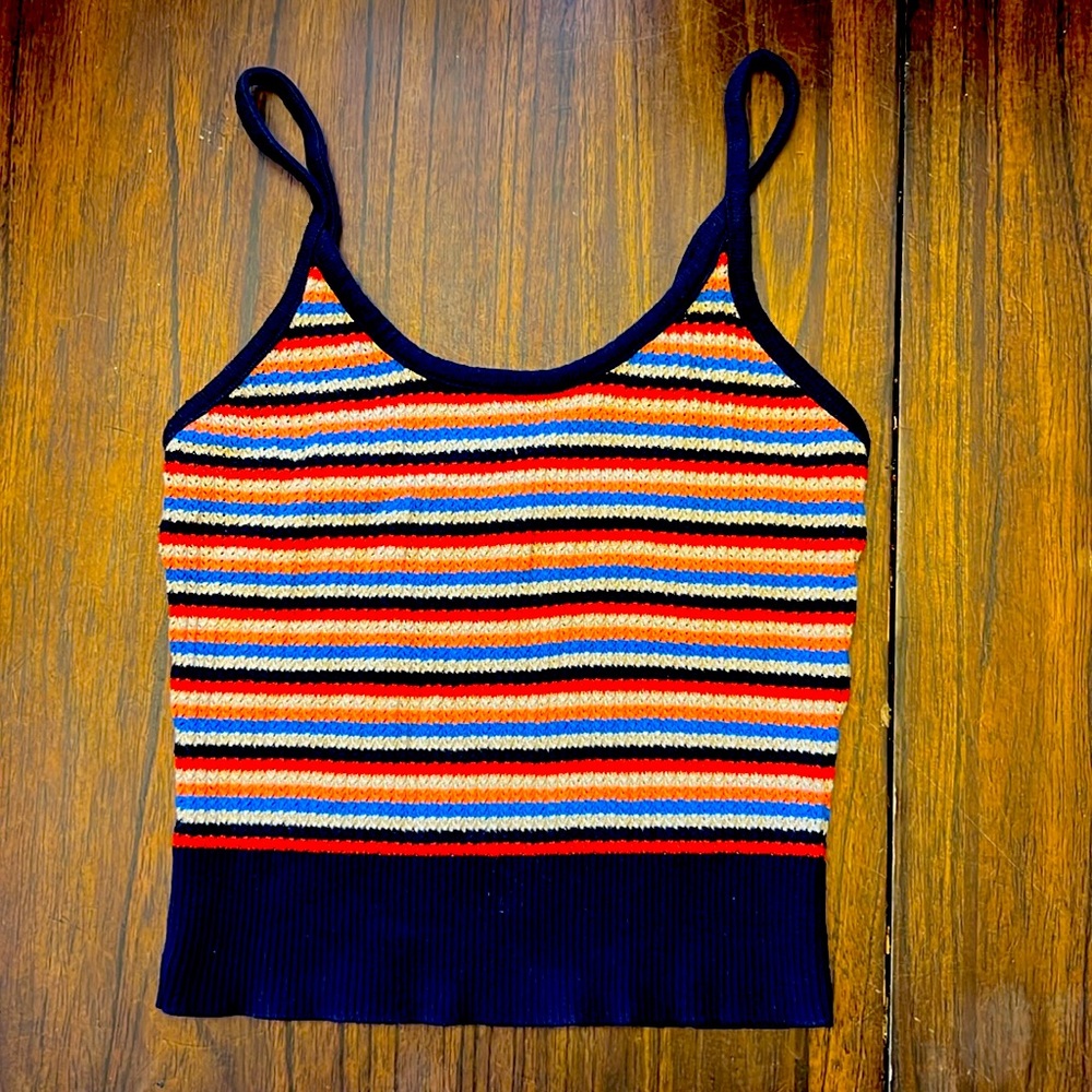 Colorful, crocheted crop top from Forever 21